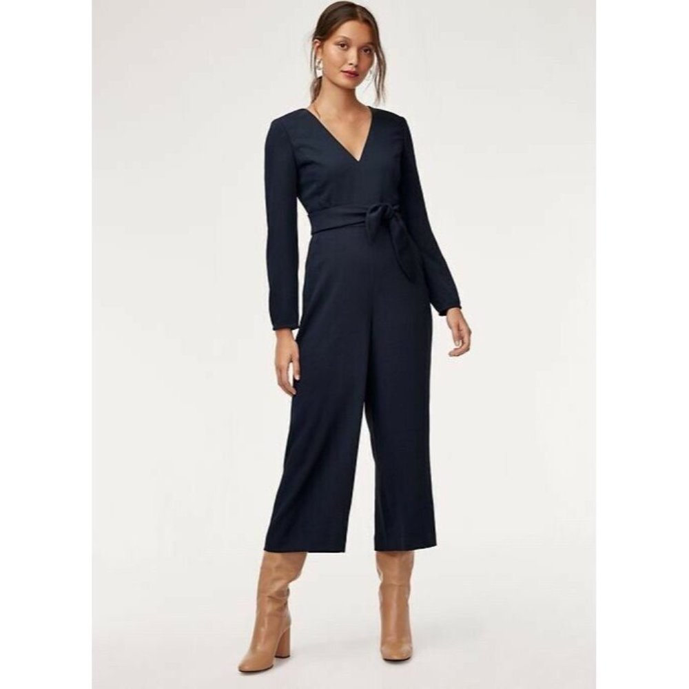 Wilfred Ecoulement Jumpsuit Blue Wide Cropped